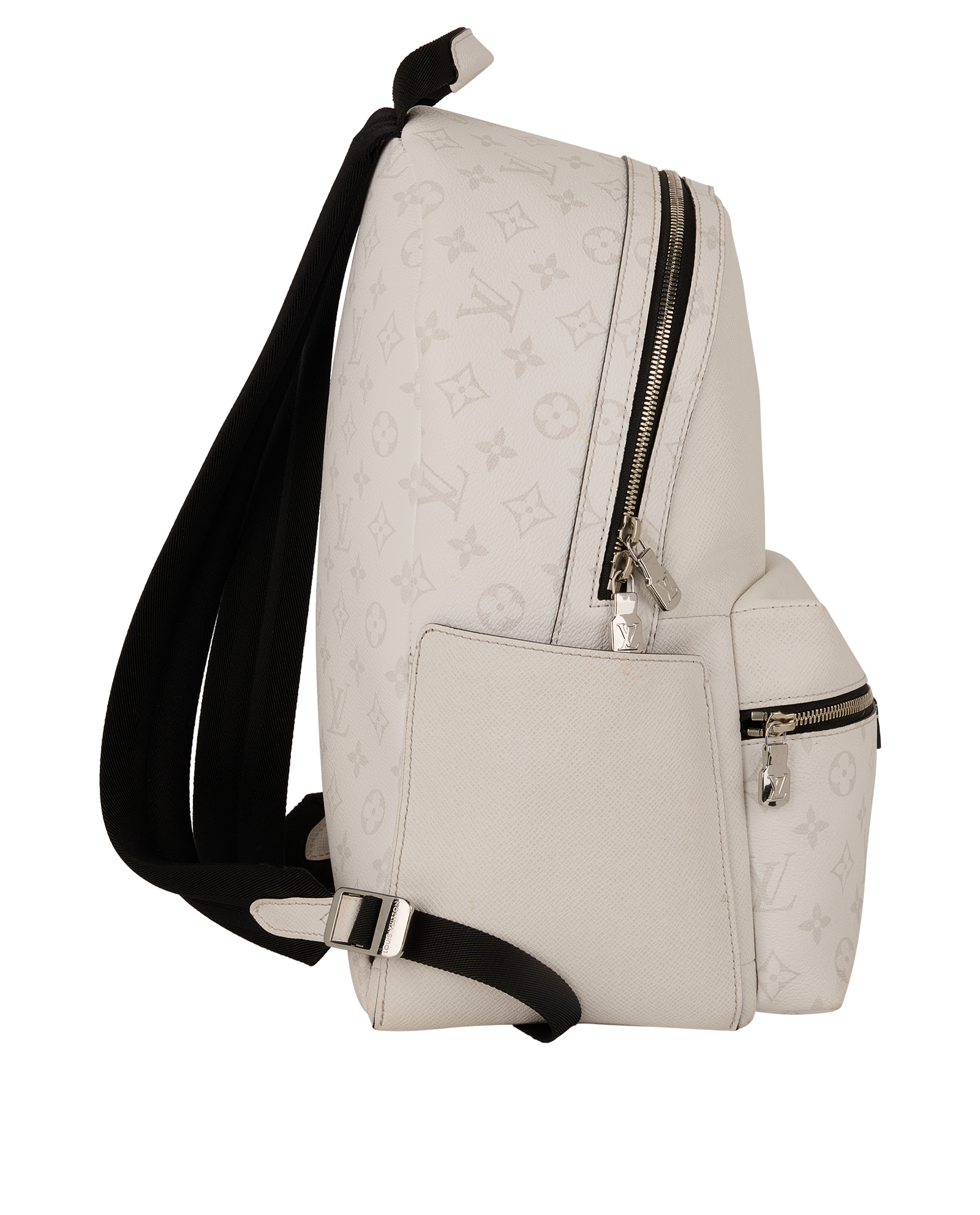 Discovery Backpack, &pound;1,200, Handbags, White, Canvas/Leather, Side view